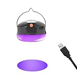 UV-LED-Schwarzlicht, 10 W, tragbar, schwarzes Licht mit Haken für Halloween, Party-Poster, Angeln, UV-Gel-Nägel und Harzhärtung, Neon-Körperfarbe, Bühnenbeleuchtung, Schlafzimmer, lustige Atmosp