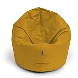 BubiBag Sitzsack XL | 2-in-1 Sitzkissen mit Füllung Bodenkissen Kissen Sessel BeanBag (125cm Durchmesser, Sand)