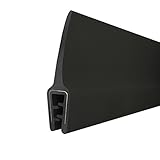 STEIGNER Gummidichtung Kantenschutzprofil T-45 SCHWARZ 10x33mm Gummiprofil, 1 Meter, Fassungsprofil Kantenschutz Keder Kederband U-Profil STAHLEINLAGE