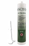 Ber-Fix® MS Polymer Kleber Montagekleber Transparent schimmelfrei wasserfest Aussenbereich Baukleber Bad Dusche Küche Wohnwagen für Beton Glas Alu Edelstahl Acylglas PVC Wohnwag