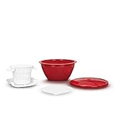 Borner Cheesemaker & Multimaker mit Frischhaltedeckel, Sieb Salat Schüssel Servierschale, Machen Sie Ihren eigenen Frischkäse zu H