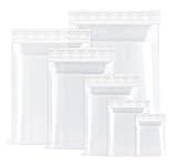 500 Druckverschlussbeutel mit 6 Größen,Gleitverschlussbeutel 60 mµ Reißfest & Transparent,Beutel Polybeutel mit Druckverschluss,Zip Lock Bags zur Aufbewahrung von Schmuck,Lebensmitteln,Handwerk