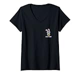 Damen Saufhase Alkohol Saufen Bier Lustiges Party Hasen Spruch T-Shirt mit V