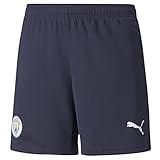 PUMA Man City Replica Jugend Ausweichtrikot-Shorts 21/22 Peacoat-Puma White 176