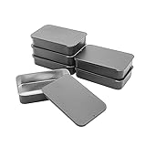 WestKaiba 6 Stück Blechdose Mini Box Deckel Metall Aufbewahrungskoffer Rechteckig Behälter Zubehör Aufbewahrung Verschiedenen Waren Fall Schw