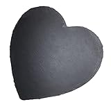 ABOOFAN Schieferplatte Herzform Slate Käsebrett Einzelne Steinplatten Charcuterie Servierplatine Sushi- Platten Snack Dish Steak Tablett Für Steak Salat Pasta Pizza Vorsp