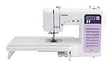 Brother FS70WTXVM1 FS70WTx Patchwork Anschiebetisch Nähmaschine, Metall, weiß, lila, Full-Size Sewing M