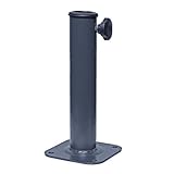 Ständer auf Bodenhülse HWC-A96, Schirmständer für Bodenanker/-Platte/-Montage Sonnen-/Ampelschirm, Metall Ø 38-48