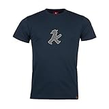 AMPELMANN Aufschneider | T-Shirt Herren dunkelblau | aus 100% Bio Baumwolle mit Geher und Steher (L)