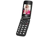 Trevi FLEX PLUS 55 Telefono Cellulare per Anziani a Conchiglia con grandi tasti, grande display LCD 2.4', Funzione SOS, Doppio Display, Bluetooth, Fotocamera, Radio FM, N