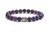 Amethyst Armband mit Naturstein Perlen und Buddha Kopf Perle – BERGERLIN Feel G