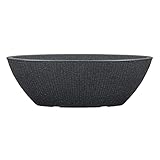 Scheurich Barceo Jardiniere 60, Pflanzschale/Blumentopf/Pflanzenschale, oval, Farbe: Stony Black, hergestellt mit recyceltem Kunststoff, 10 Jahre Garantie, für den Außenb