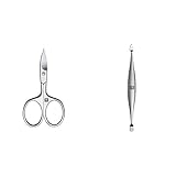 ZWILLING TWINOX Nagelschere Maniküre Pediküre rostfreier Edelstahl mattiert 90 mm 47660-091-0 & Twinox Doppelinstrument Nagelhautschieber Nagelreiniger Maniküre Pediküre 125 mm 88345-101-0