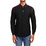 Hemd Herren Regular Fit Revers Langarm Shirt Herren Einfachheit Mode Schick Entwurf Hemd Herren Knopfleiste Lässig Basic Shirt Herren Business Work All-Match Hemd H