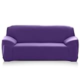 PETCUTE Sofabezüge Stretch Sofaschutz elastisch L-Form Sofa bezug ecksofa Sofabezug Sofaüberwürfe für L-Form Sofa Lila 3 S