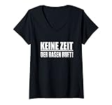 Damen Keine Zeit der Rasen Ruft Rasen Mähen Rasenmäher Rasenpflege T-Shirt mit V