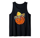 Basketball Kawaii Sombrero Mexiko Cinco De Mayo Fiesta Tank Top