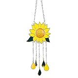 lwxsyusqduzhjo, Sonnenblume Windspiele Metall Sonnenfänger Fenster Windspiele Hängende Ornament Dekor, Hängender Anhäng