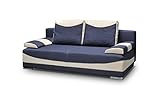 mb-moebel Couch mit Schlaffunktion Sofa Schlafsofa Wohnzimmercouch Bettsofa Ausziehbar - Pablo (Blau)