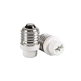 Mextronic Keramik Konverter 2x Lampensockel Adapter Konverter E27 Fassung auf G9 Sockel Lampenadapter für LED-Leuchtmittel, Halogenlampen, CFL L