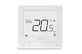 Salus SQ610RF Quantum Thermostat für Heizung, Funk Raumthermostat Heizungsregelung für Fussbodenheizung, Smart Home, Weiß, 86 mm x 86 mm x 11