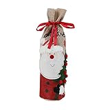 Weihnachtsweinflaschenhüllen Weihnachtsmann Schneemann Muster Design Geschirr für Weihnachten Silvester Party Dekoration Wasserflaschenhülle Ärmel Flaschenhüllen für Baby Avent W