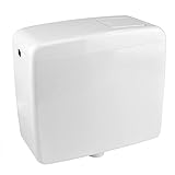Stabilo-Sanitaer WC Aufputz-Spülkasten Toilette Tiefhängespülkasten Spülung 6-9 Liter einstellbar weiss mit Zubehör Kunststoff Start-Stop-Taste Wassersparfunk