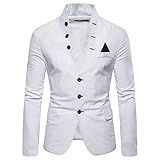 Pajiay Jacke Herren Slim Fit Medieval Stehkragen Anzüge Herren Vintage Langarm Lassig Übergangsjacke Herren Bankett Leistung Einfarbig Mode Gotisch Jacke H