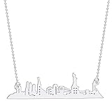 yichahu Halskette mit Stadtlandschaft, Skyline, New York-Halskette, NYC-Halskette, F