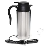 HEZHU Auto Wasserkocher Edelstahl 12V Reisewasserkocher 750 ml Auto Elastisch Heizung Cup für Fernverkehr Autofahrt Camping im F