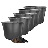 Hossi's Wholesale 5X Mörtelkübel 65l aus Kunststoff, stabile Maurerkübel, Baueimer für Baustelle und G