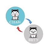 Magnet-Schild für Geschirrspüler Spülmaschine, Geschirrspüler-Magnet Clean Dirty, Trendy Universal Kitchen Spülmaschine Kühlschrankmagnet, Superstarker Magnet mit Aufklebern für die Küche (J)