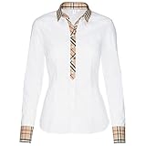 Seidensticker Damen CITY 1/1-LANG Bluse, Weiß (Weiß 01), Gr 48
