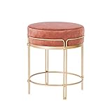 HFSZGZ Rosa Fußbank, Kissen Hocker Nordic Metall Garderobe Ankleidezimmer Wohnzimmer Sofa Türseite Fußbank
