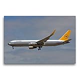 CALVENDO Premium Textil-Leinwand 75 x 50 cm Quer-Format Condor - Boeing 767, Leinwanddruck von T