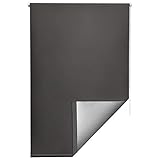 Sol Royal Thermorollo Terrassentür SolReflect T42 Verdunkelungsrollo 90x220 Klemmfix Rollo ohne Bohren Silberbeschichtung Rollo Anthrazit - Rollos für Türen und Fenster Thermo R