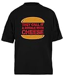 Royale with Cheese Schwarz Baggy T-Shirt Unisex Größe XXXL Black Baggy Tee Unisex Size XXXL