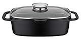 GSW 410182 Universalbräter Gourmet Granit 33x21cm, Aluminium, Glas, schw