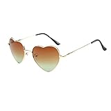 Vintage Runde Quadrat Herzförmig Verspiegelte Polarisierte Sonnenbrille mit UV400 Schutz Damen/Herren Teenager&Mädchen Mode Sonnenb