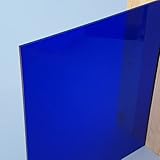 Original Plexiglas Platten | transparent - Blau 5C01 | 3mm stark | 500mm x 400mm | UV resistent | Plexiglas GS PMMA | Acrylglasplatten für Außenbereich & Innenbereich | Zuschnitt von W&S GmbH