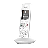 Gigaset E370HX - Schnurloses Seniorentelefon zum Anschluss an vorhandene DECT-Basis - Mobilteil mit Ladeschale - Notruf an 4 Rufnummern - Funktion für extra lautes Hören, Weiß
