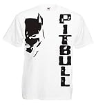 Generico t-Shirt Pitbull Fight Hund Dog Kickboxen Boxen auch für Kinder(XXXL, Weiß)