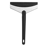 Omabeta Schneeschaber Guter Schneeräumungseffekt Edelstahl-Schneeschaufel-Windschutzscheibe für Fahrräder Haushaltshäuser, die mit Schnee bedeck