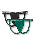 Calvin Klein Herren Jock Strap 2PK Unterwsche, Active Blue/Army Green, XL