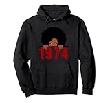 Black Queen Born in 1974 46th Yrs Old Awesome Geburtstagsgeschenke Pullover H