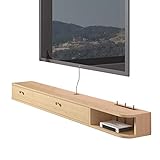 Bxzzj Set-Top-Box-Rack Für TV-Schrank Aus Holz, Schwebende TV-Rack-Konsole, 55,1 Zoll Media-Entertainment-Center, Geeignet Für Schlafzimmer/Wohnzimmer/Bürooff (Size : 140cm)