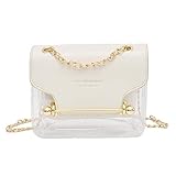 coil.c Damen Transparente Handtasche Gelee Crossbody Tasche für Damen, PVC transparenter, Tragbare kosmetische Handtasche wasserdichte Schulter Kuriertasche für Lady G