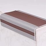 yxx Treppenkantenprofil Winkelprofil Selbstklebend Gummi Treppen-Nosing-Rand-Trim-rutschfeste Schrittschutzstreifen L-förmig PVC Eckschutz-Treppenhut-Schwellenstreifen Für Fliesen-Holz-Metalltrepp
