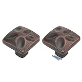 2 Stück Zinklegierung Möbelgriffe Türgriffe knöpfe Schrankgriffe Schubladengriffe für Küche Stangengriff Bügelgriff (Single hole,Red bronze)