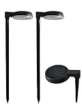 MXI'S LICHT Solarlampen für Außen, Solarleuchten für Außen Garten Wasserdichte solar gartenleuchte für Außen Garten Rasen Wegbeleuchtung mit 2 Modi Warmweiß und Tageslicht ( 2 Stück)